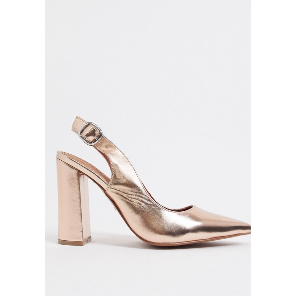 Rose Gold Block Heel - Picture 4 of 4